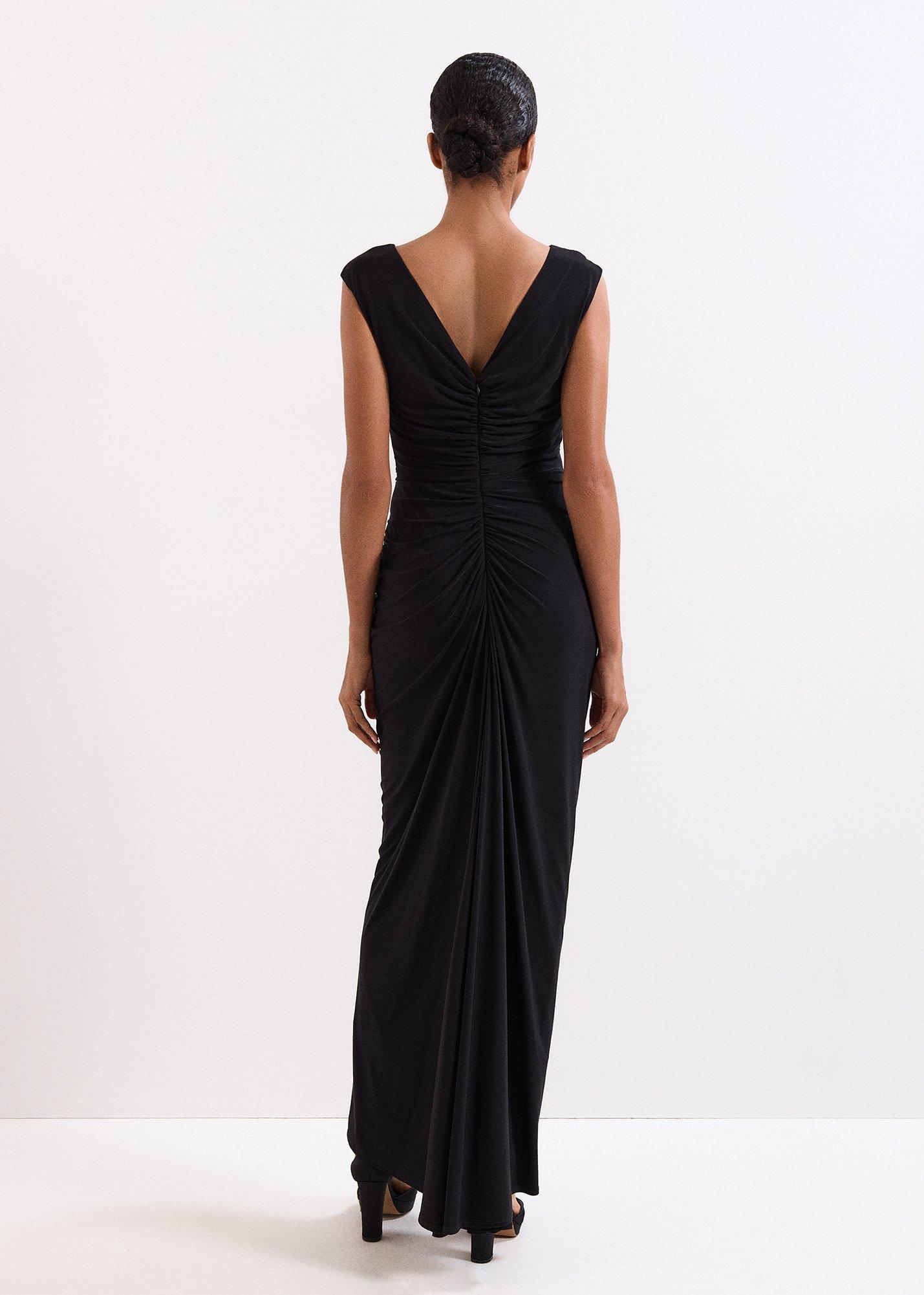 Petite Donna Black Maxi Dress