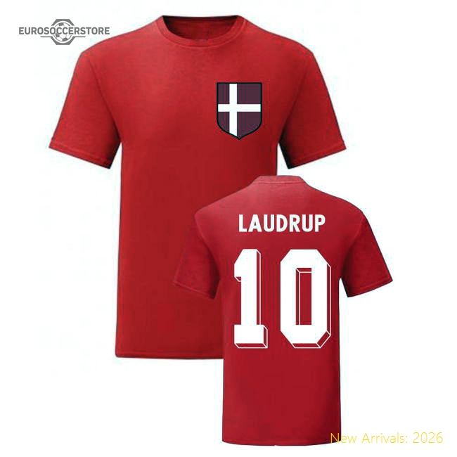 Michael Laudrup Denmark National Hero Tee (Red)