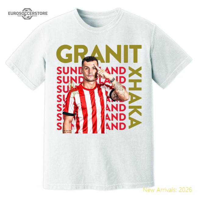 Granit Xhaka Sunderland New Signing T-Shirt White Fan Edition