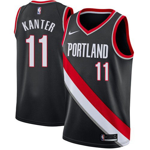 Black POR Trail Blazers #11 Nike Professional Jersey Game Day Wear