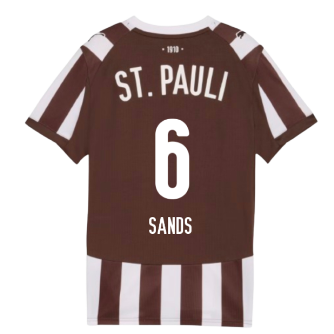 Official Licensed Football St Pauli Home Shirt Kids Sands #6 Lates...