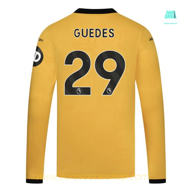 2025-2026 Wolves Long Sleeve Home Shirt (Guedes 29)