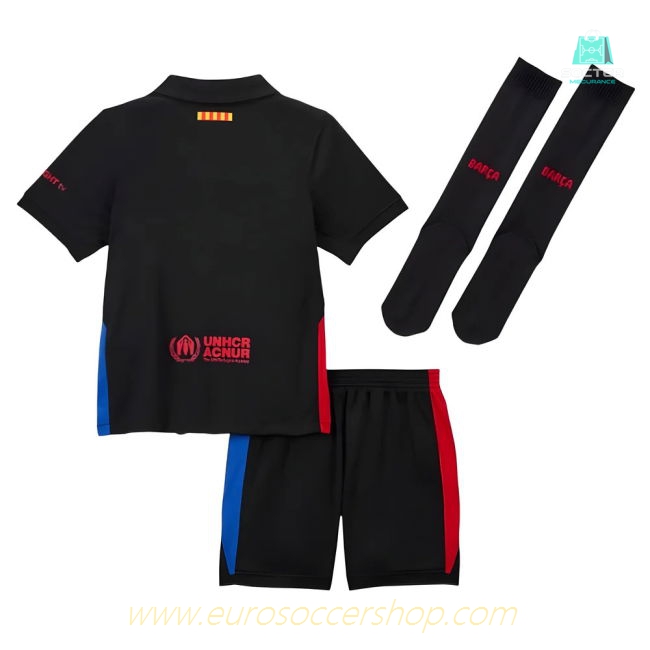 2024-2025 Barcelona Away Little Boys Mini Kit