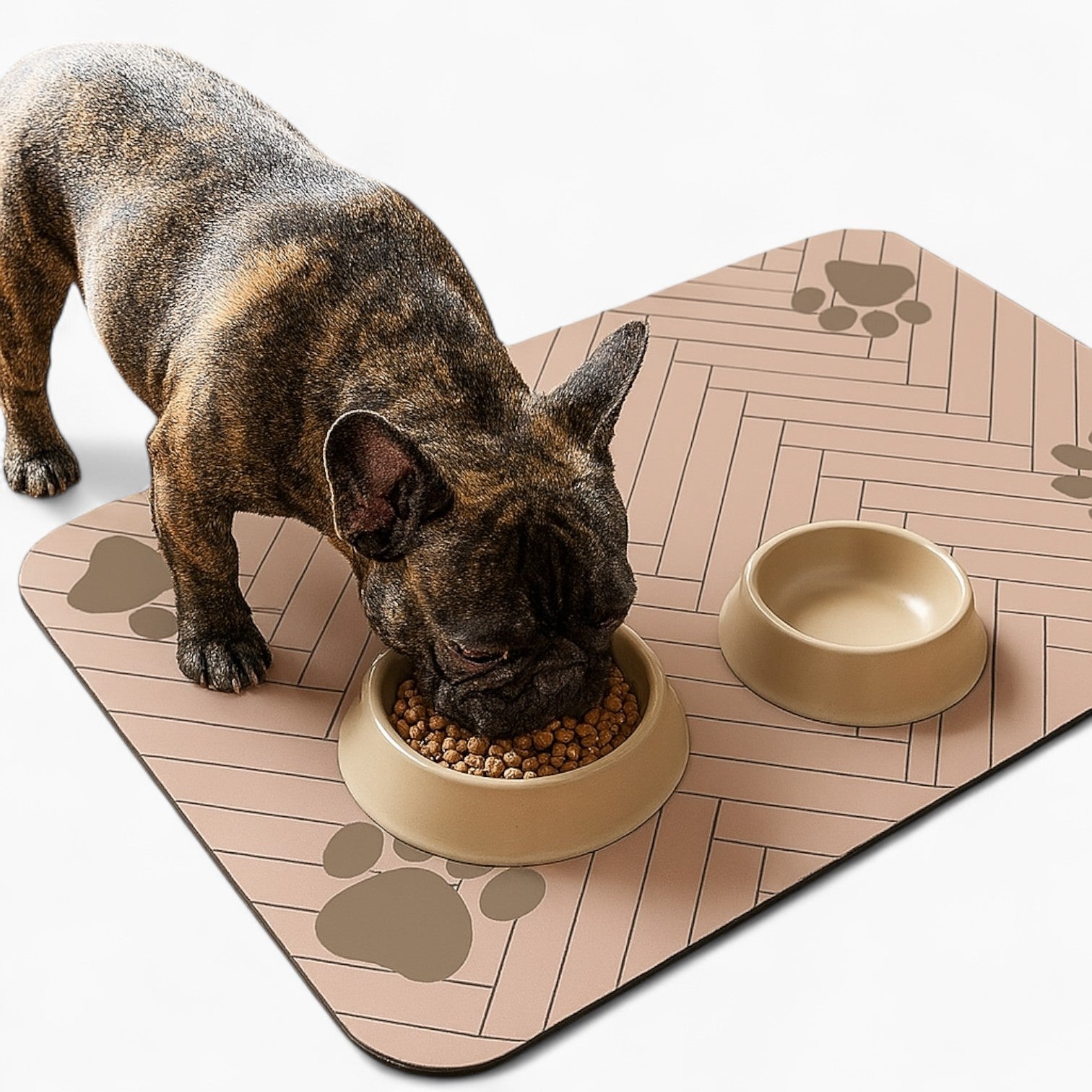 Bulldog Feeding Mat – Waterproof Non-slip Food Water Placemat Indoor Use