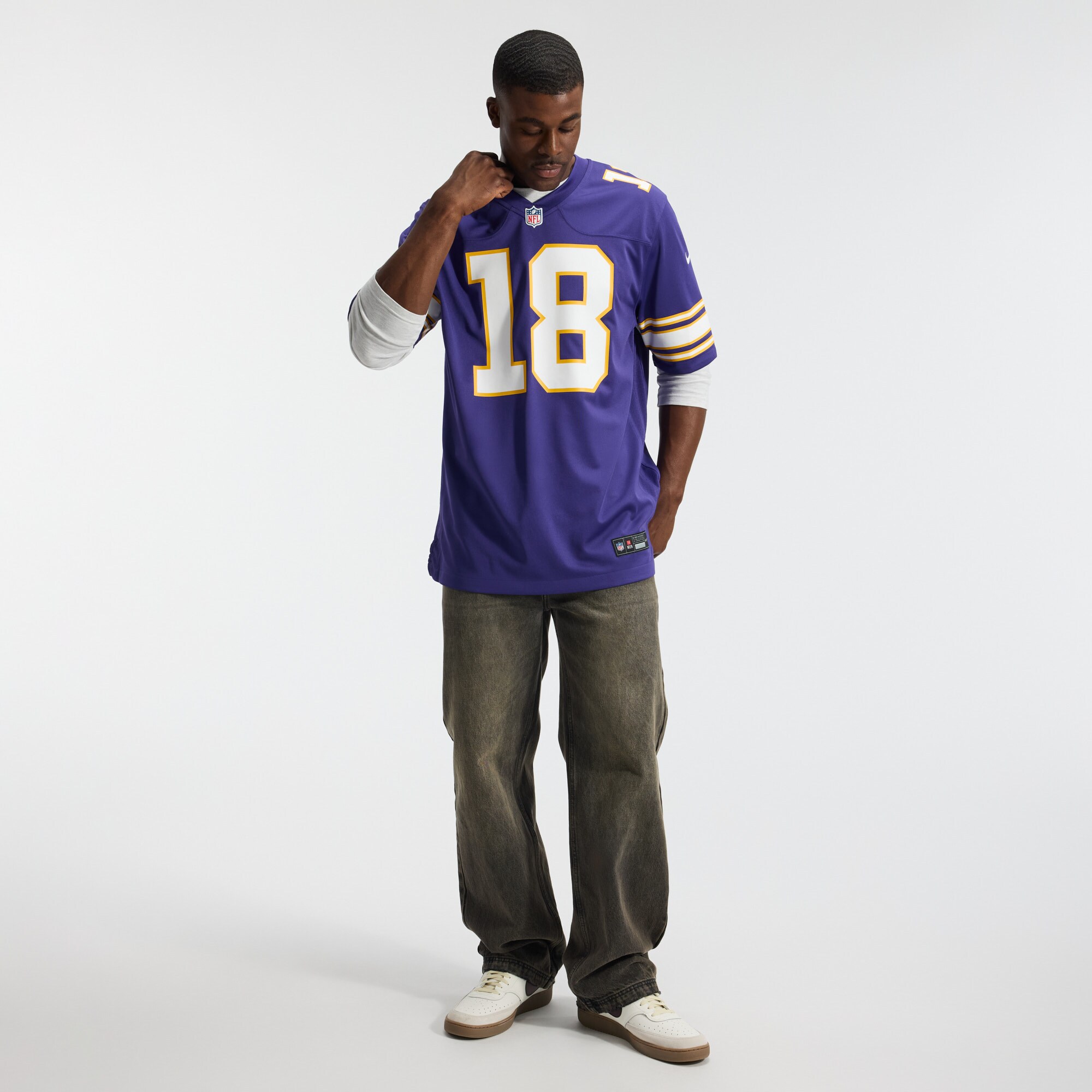 [ESK] Justin Jefferson #18 Minnesota Vikings Classic Player Game Jersey - Purple