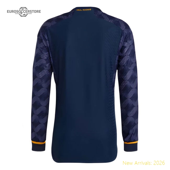2023-2024 Real Madrid Authentic Long Sleeve Second Jersey