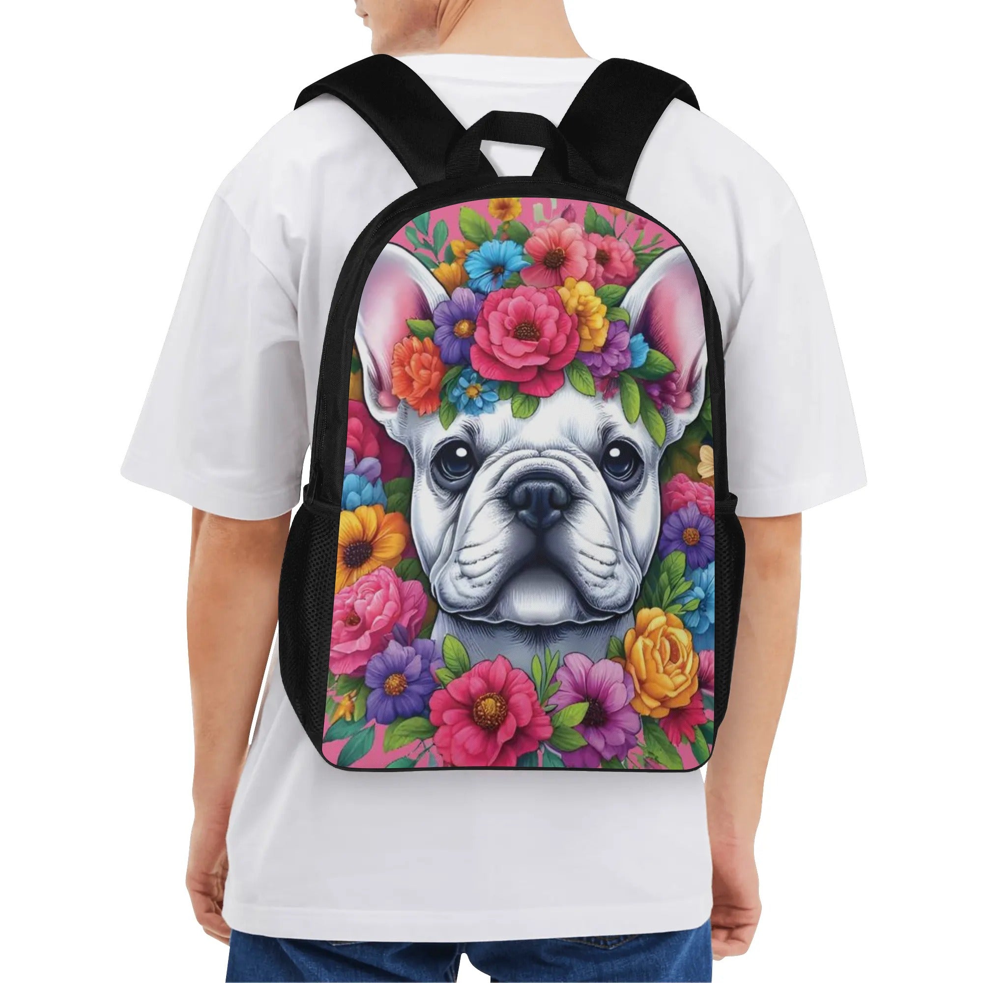 French Bulldog Hank 17 Inch Backpack Comfy Pet Product
