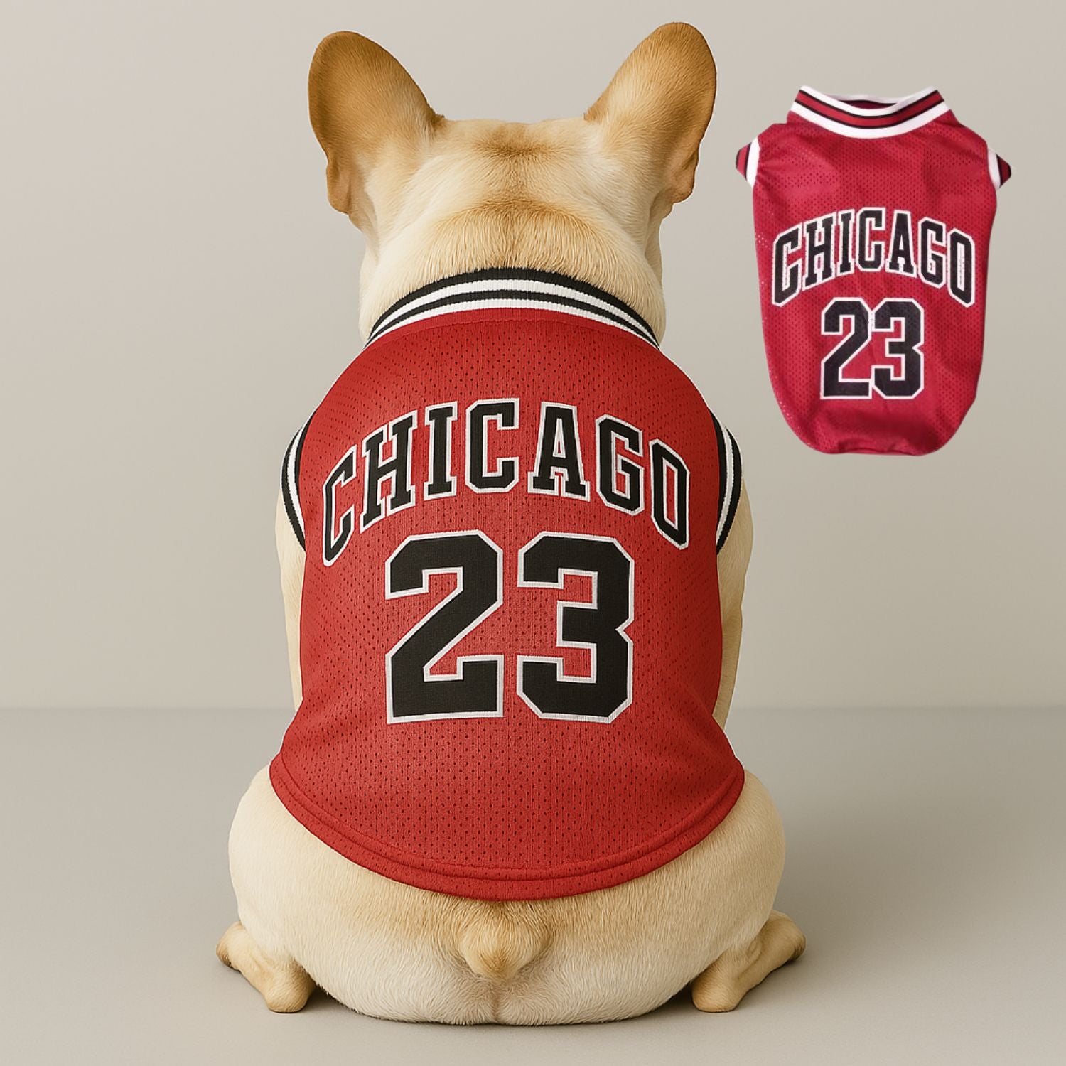 Frenchie Mesh Dog Basketball Jersey – Breathable Summer Sports T-Shirt