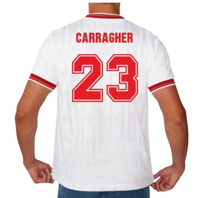 1986 Liverpool Football Club Away Crown Paints Retro Jersey (Carragher
