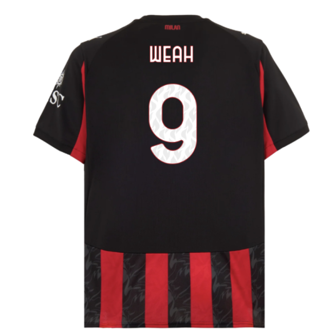 Premium Home Ac Milan Weah Jersey Durable Breathable Moisture-wicking