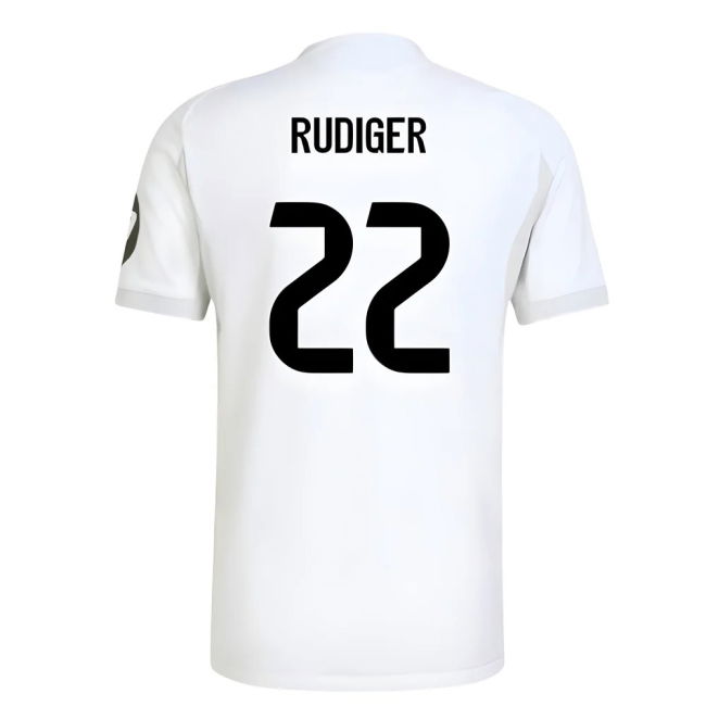 2025-2026 Real Madrid Authentic Home Shirt (Rudiger 22)
