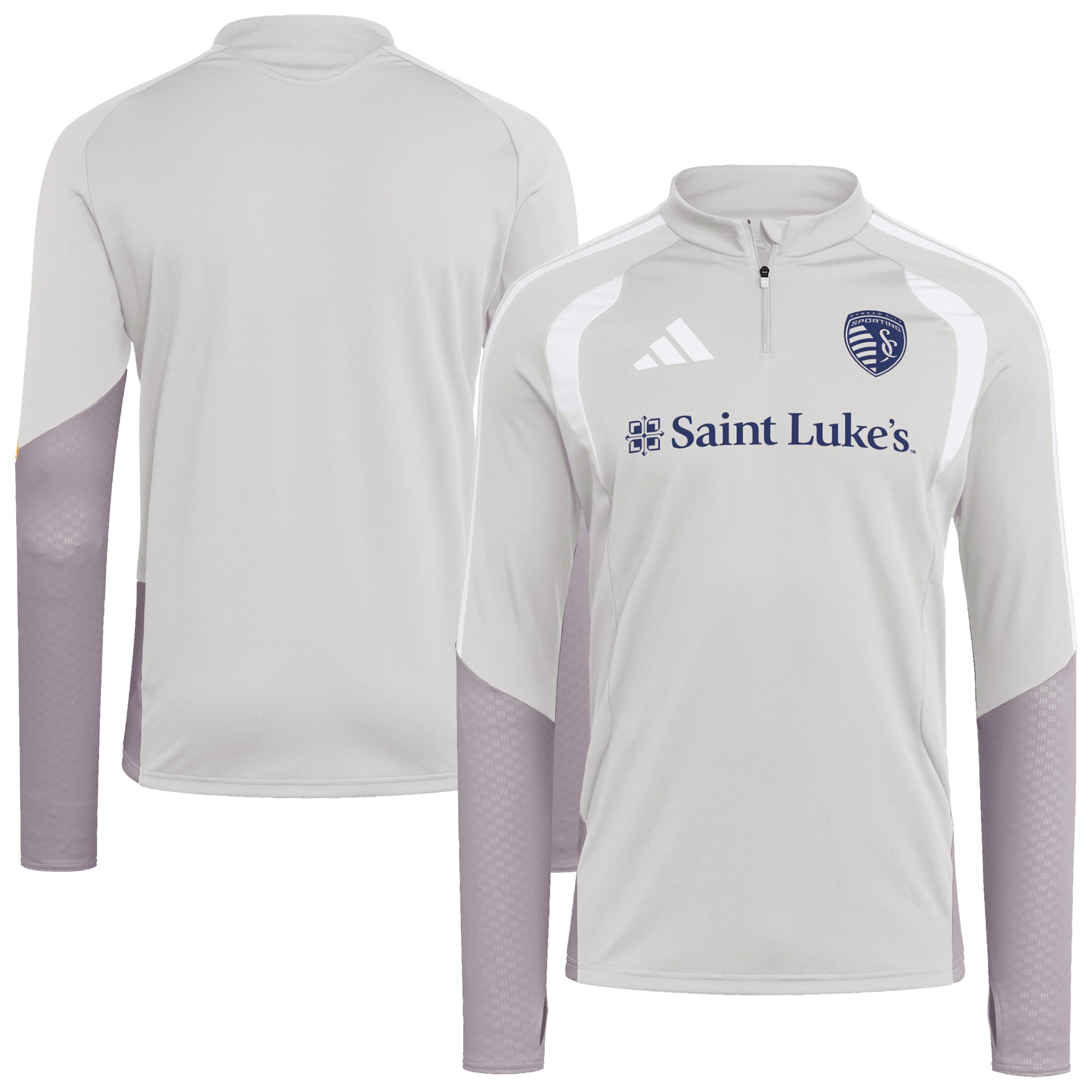 [SJH] Sporting Kansas City 2026 Tiro Competition Quarter-Zip Training Jersey Top - Silver