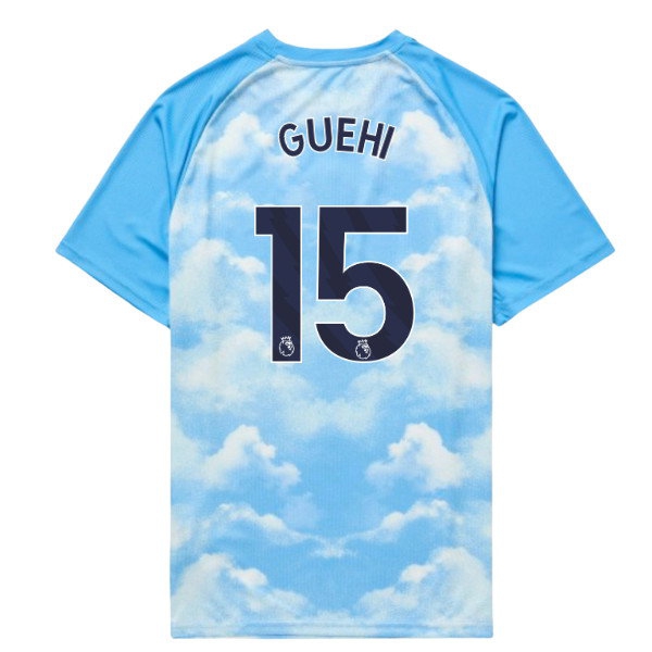 [DDJ] 2026-2027 Man City Warm Up Jersey (Icy Blue) - Kids (Guehi 15)