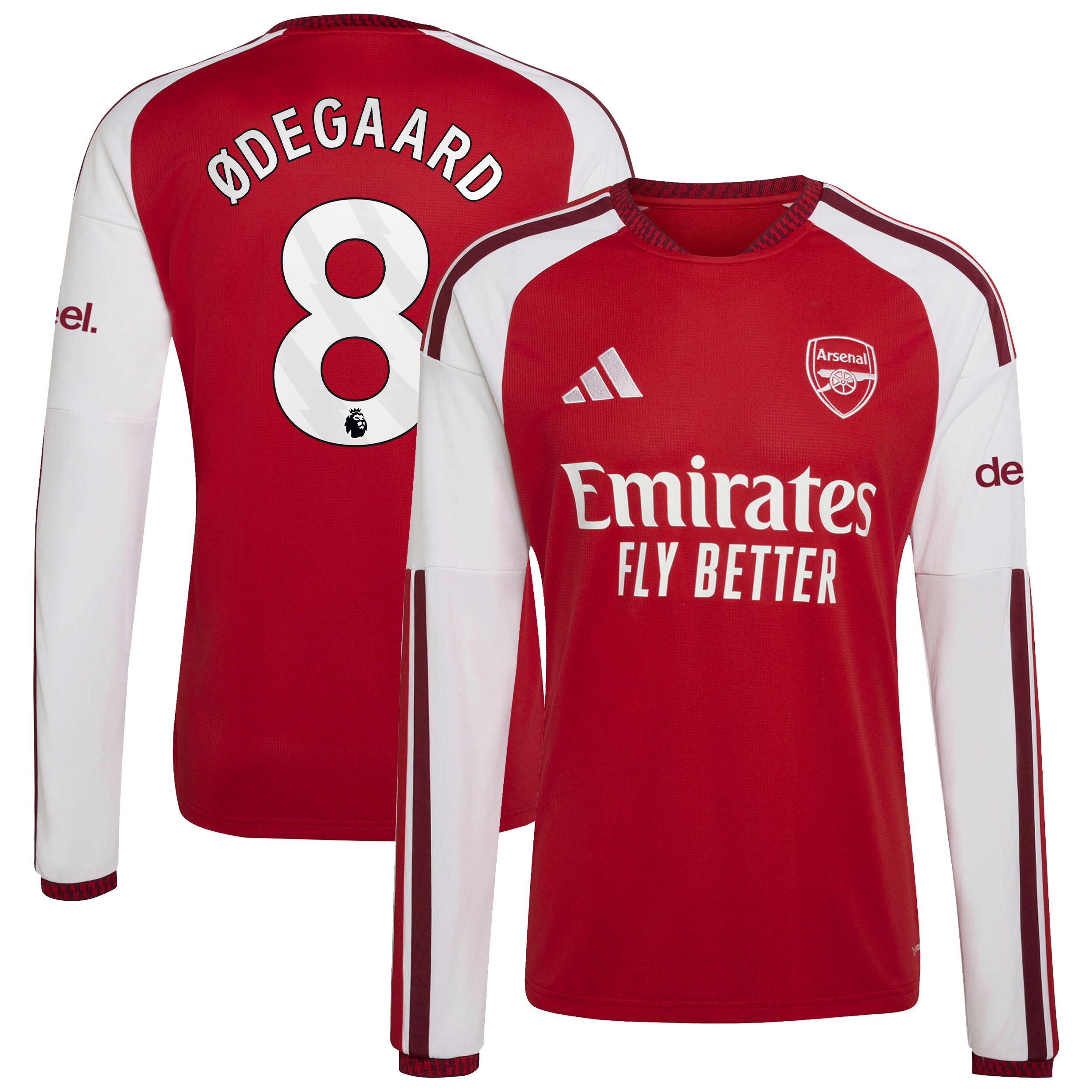 [JED] Martin?degaard Arsenal 2026/27 Home Replica Long Sleeve Jersey - Red