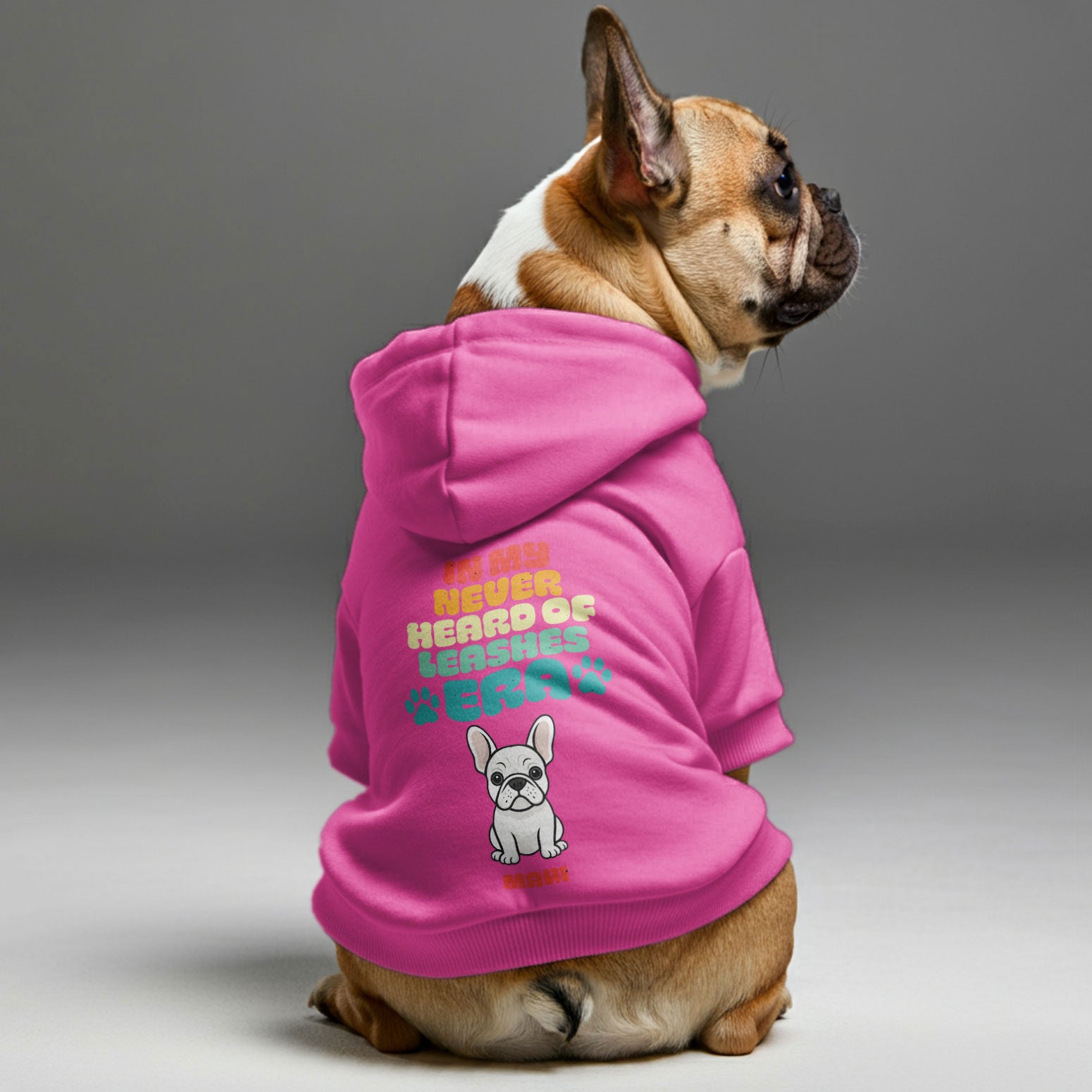 What Leash ? - Premium Personalized French Bulldog Hoodies With Funny Quotes, Custom Name, And Custom Clipart Matching Your Frenchie's Color – Stylish, Cozy, And Premium 100% Cotton Outdoor Style