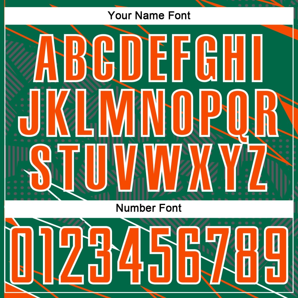 Lines Sublimation Jersey Custom Sports Orange-White Green Soccer Uniform Kelly