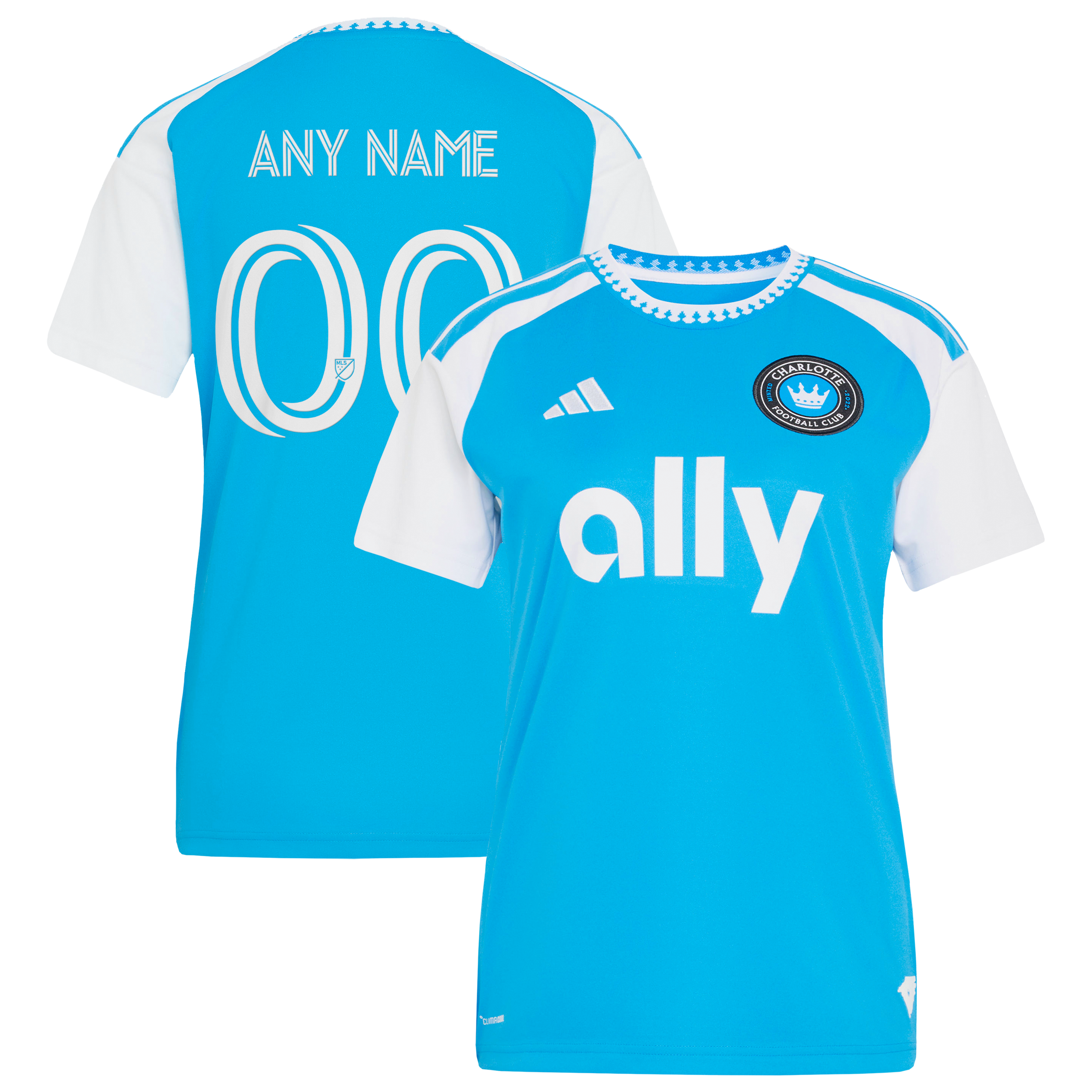 [SJH] Charlotte FC Women's 2026 Carolina Kit: Crowns Up Replica Custom Jersey - Blue