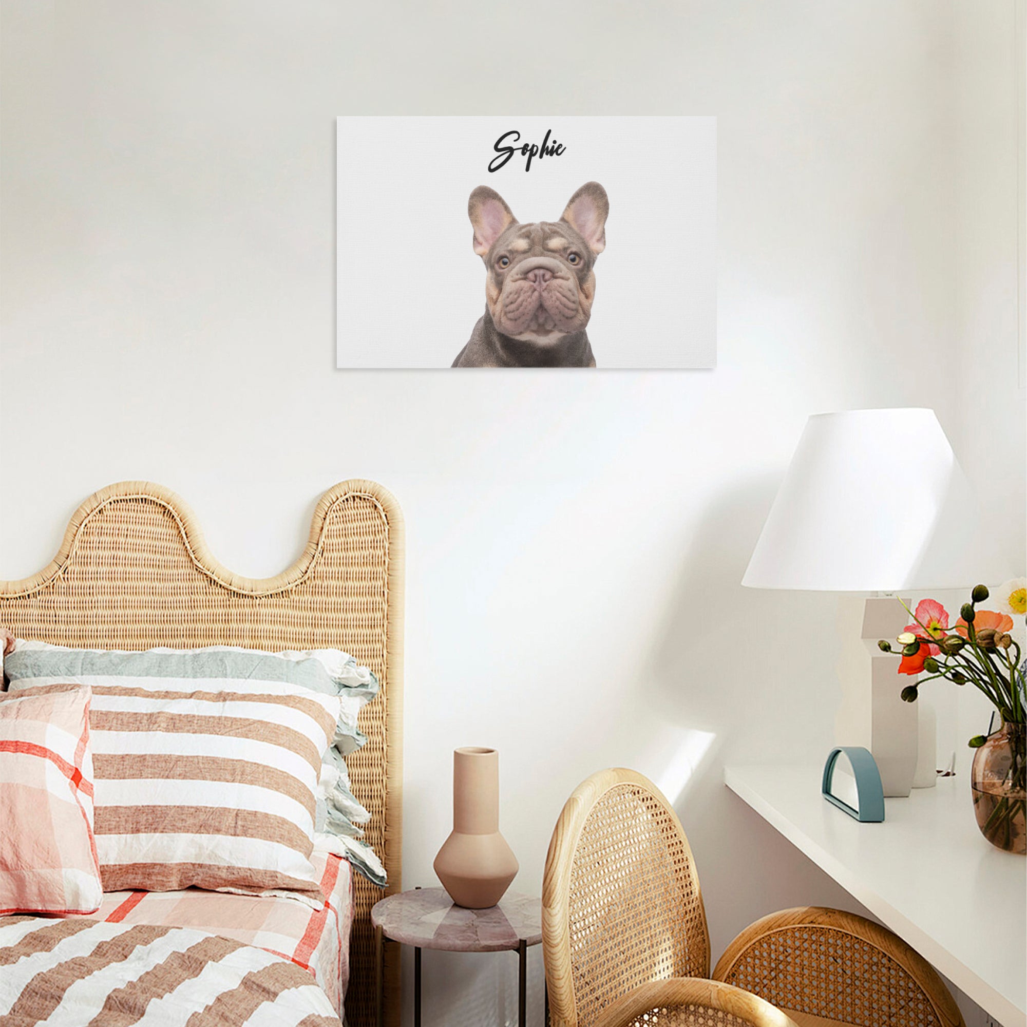 Khloe - Personalized Adorable Frenchie Canvas Wall Art