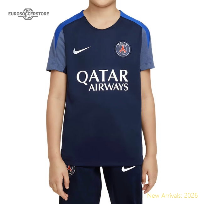 Trending 2025-2026 Psg Dri-Fit Strike Training Shirt (Navy) - Kids