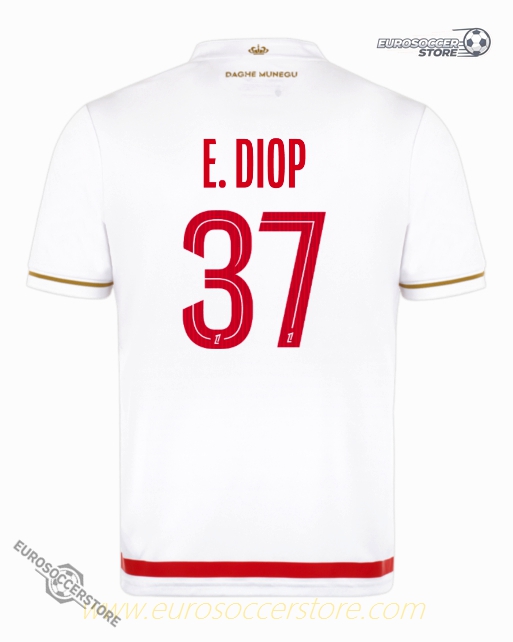E.DIOP's AS Monaco Home Jersey 37 for the 25-26 Season