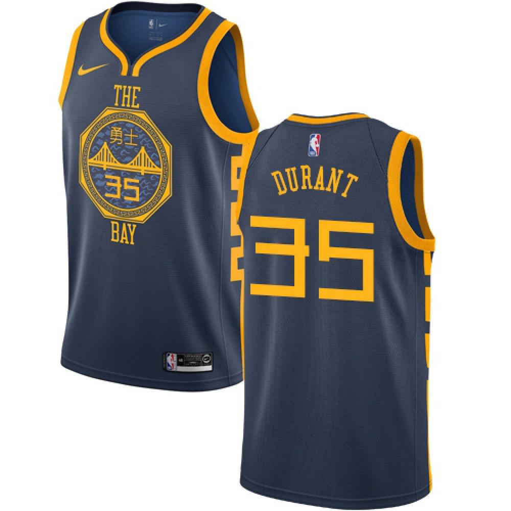 Durable Golden State Warriors Kevin Durant35 Jersey - Navy City...