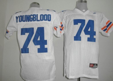 Men's None White 2024 embroidered Jack Youngblood #74 match worn