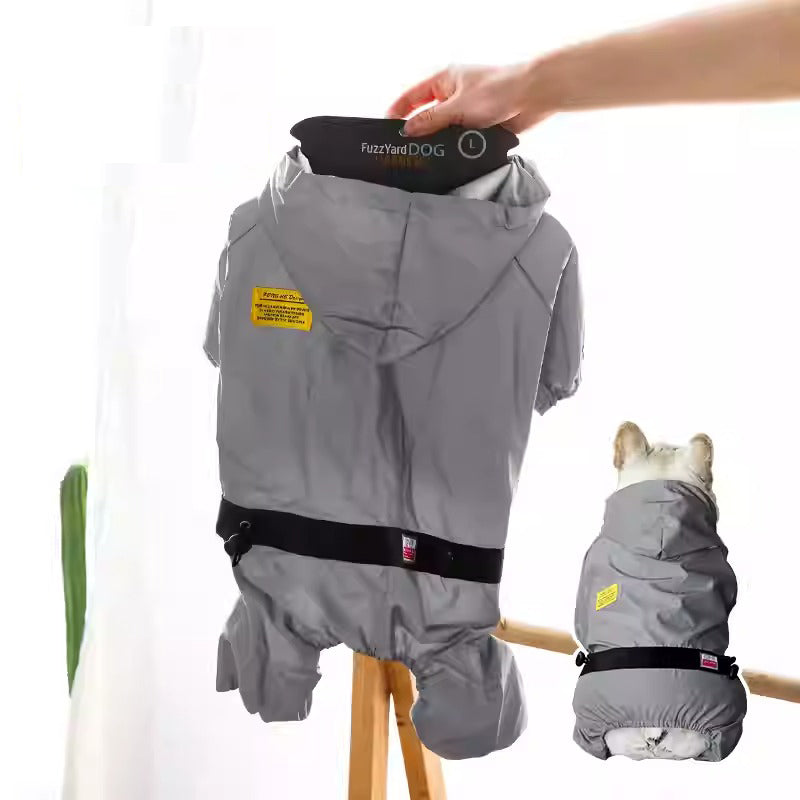 Furiva Frenchie Reflective Raincoat – Soft Lightweight Waterproof Dog Jacket