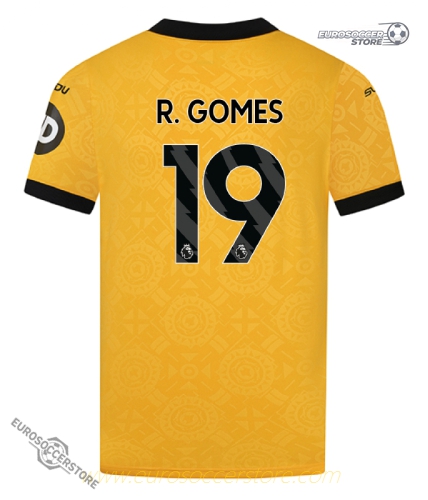 R. GOMES' 2025-26 Season Wolverhampton Wanderers Home Jersey No. 19