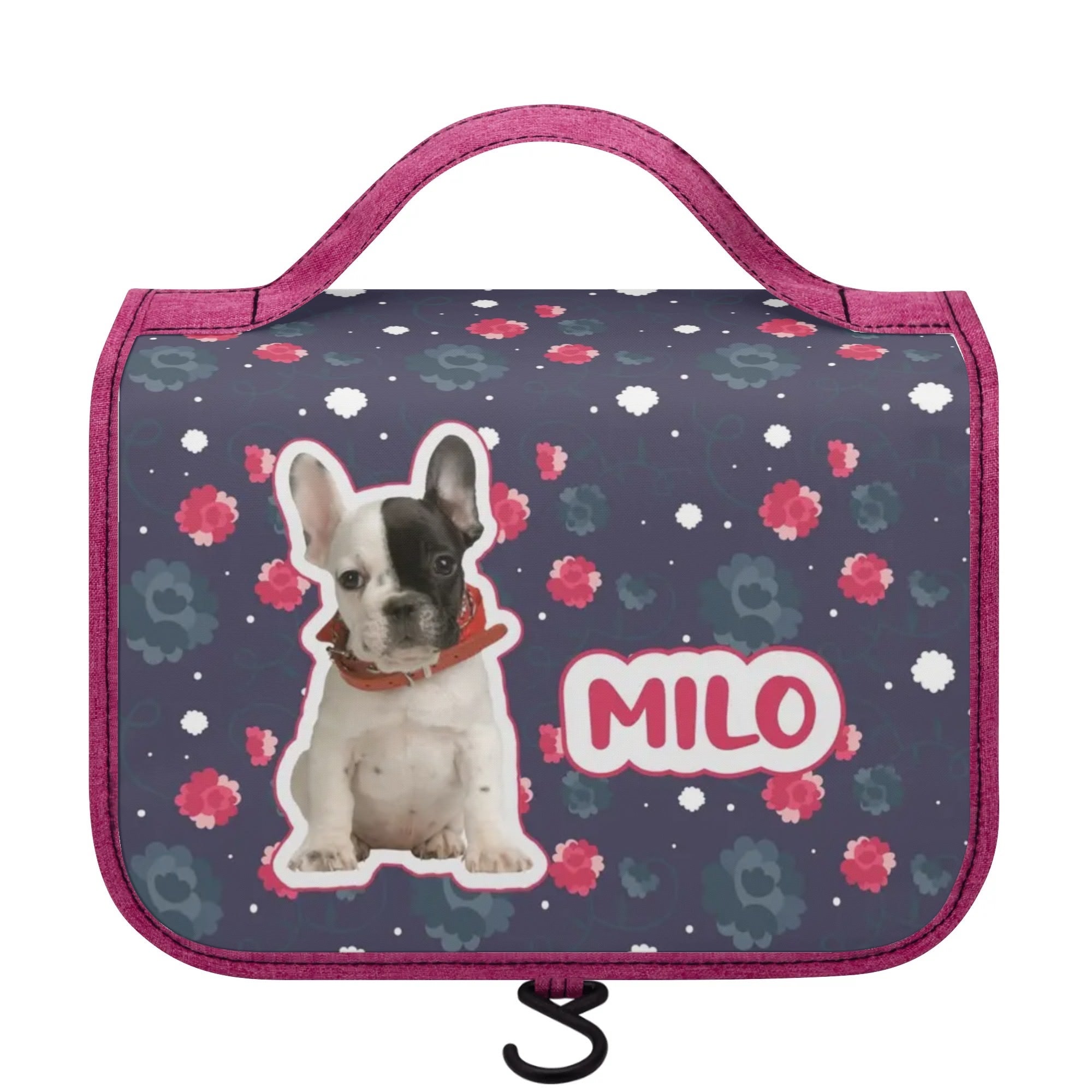 French Bulldog Personalized Cosmetic Travel Bag With Your French