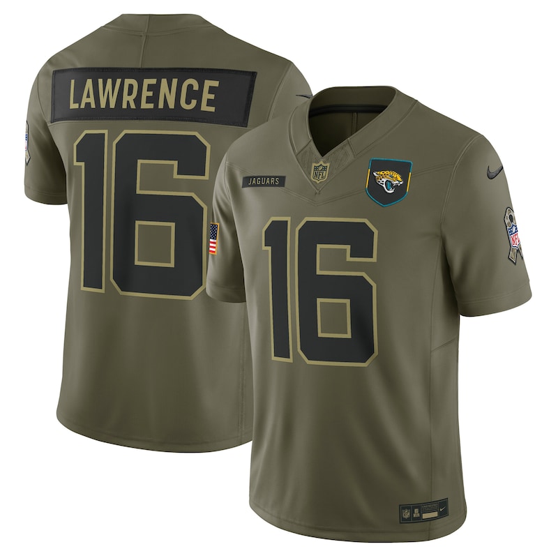 None Trevor Lawrence JAX Jaguars Durable Game Jersey Football Apparel