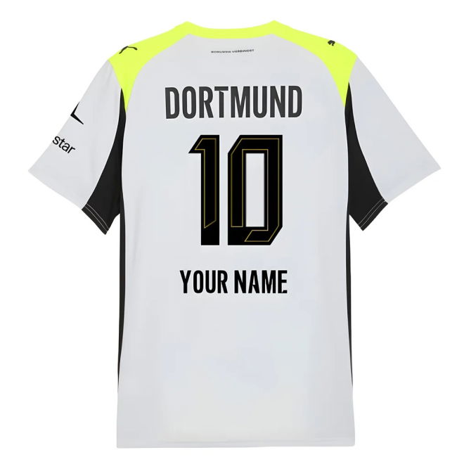 Premium 2025-2026 Borussia Dortmund Away With Retro Design