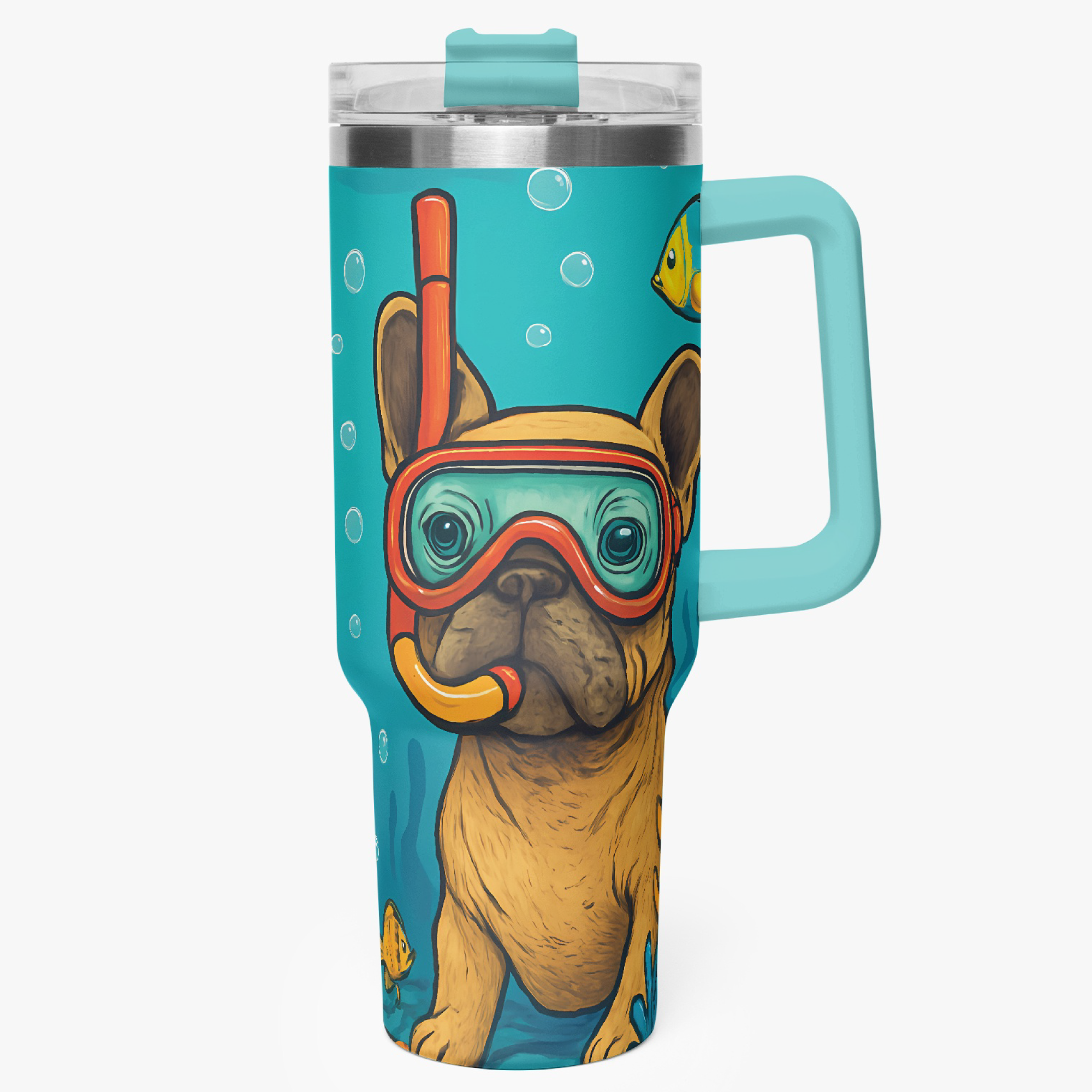 French Bulldog Bessie Car Tumbler Cup Useful Frenchie Gear