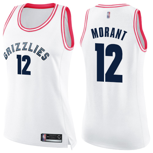 76ers White Ja Morant #12 Nike Jersey - Discounted Premium Quality