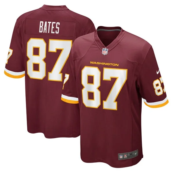 None John Bates Game Jersey - Burgundy | NFL Player Jersey | NFL Footb