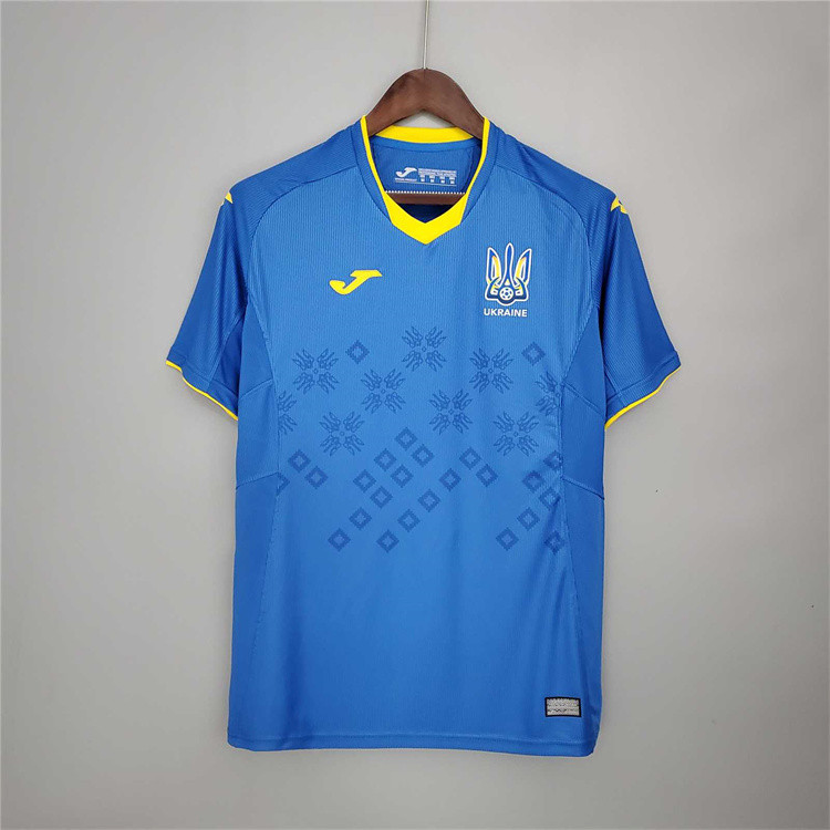 Official Ukraine Euro 2020 Away Blue Soccer Jersey Football Shirt