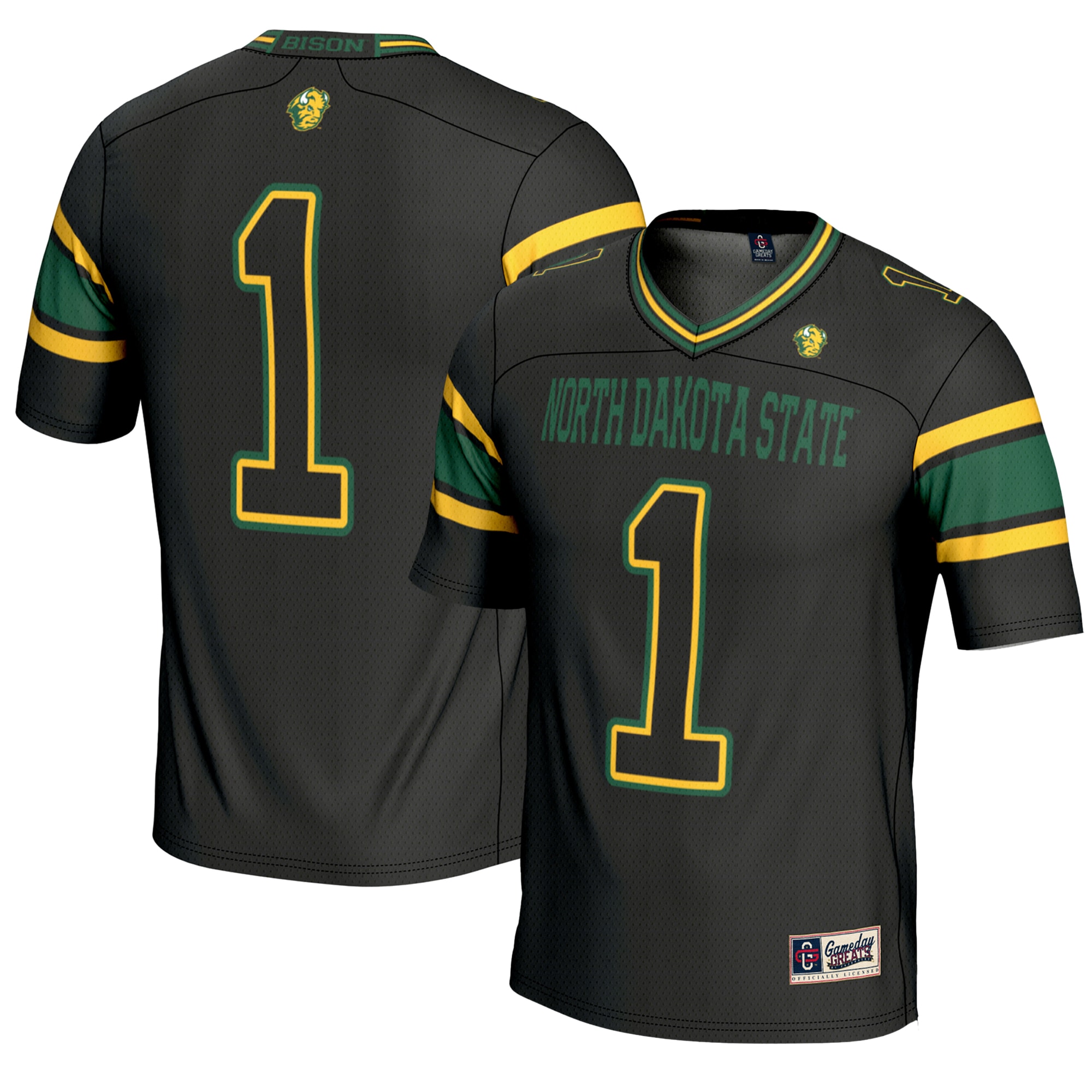 #1 NDSU Bison GameDay Greats Endzone 2026 Season Football Jersey - Black
