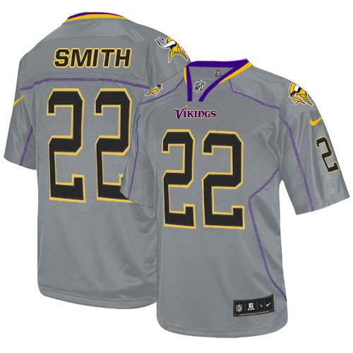 NFL M V Vikings #22 Harrison Smith Team Color Lights Out Jersey - A...