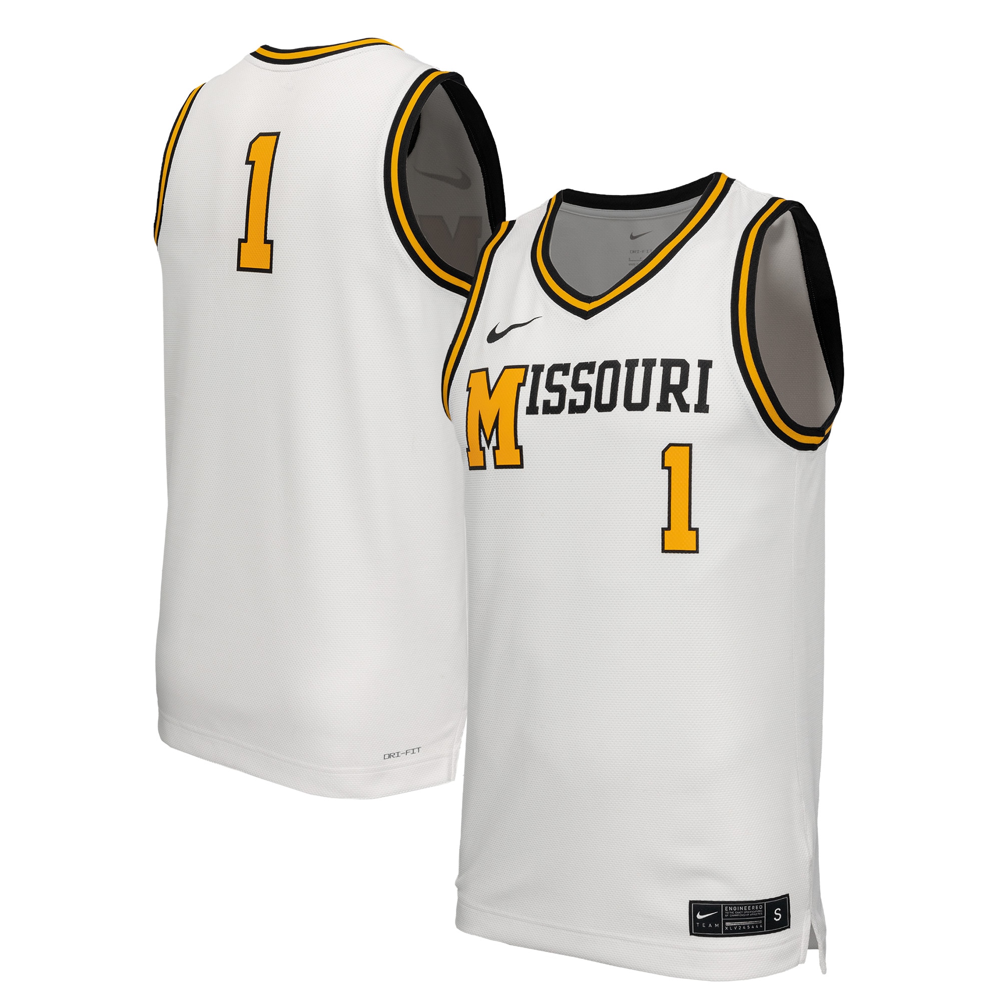 [NJP] Women's Missouri Tigers Retro Replica Basketball Jersey - White