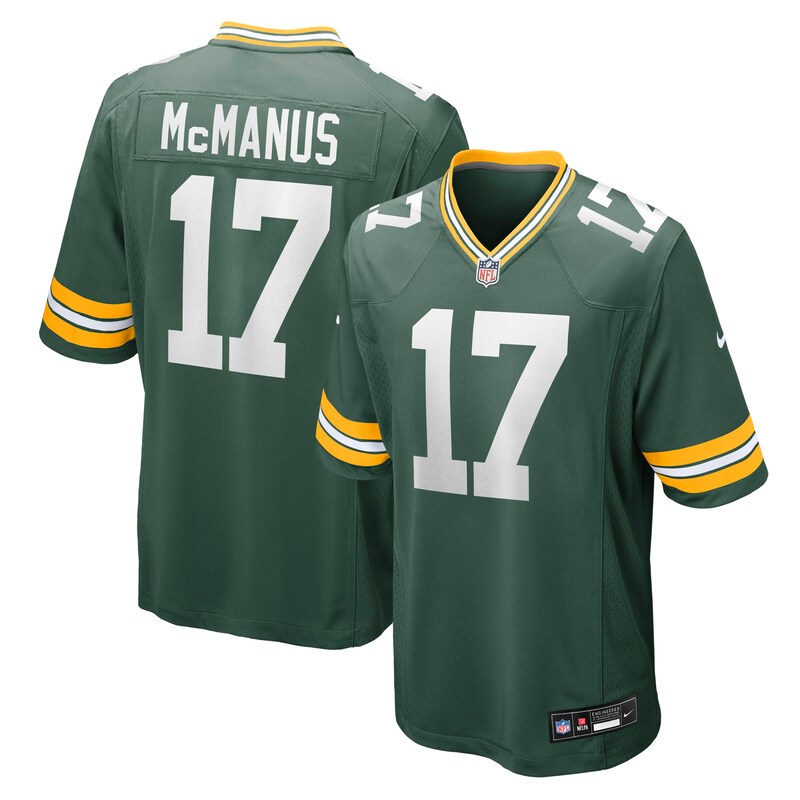 None Brandon McManus GB Packers Retro Game-Ready Jersey for NFL Fans