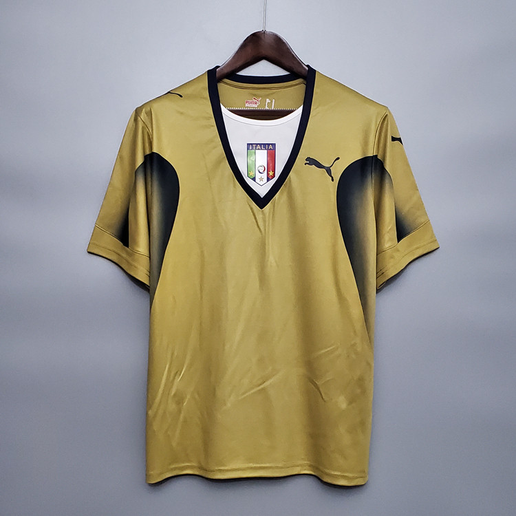 Official Durable 2006 World Cup Italy Golden Retro Shirt