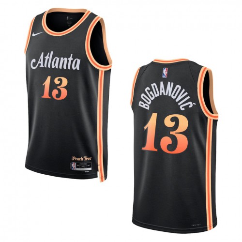 Atlanta Atlanta Hawks #13 Bogdan Bogdanovic Unisex Nike Black 2022-23 Swingman Jersey ¨C City Edition Mens