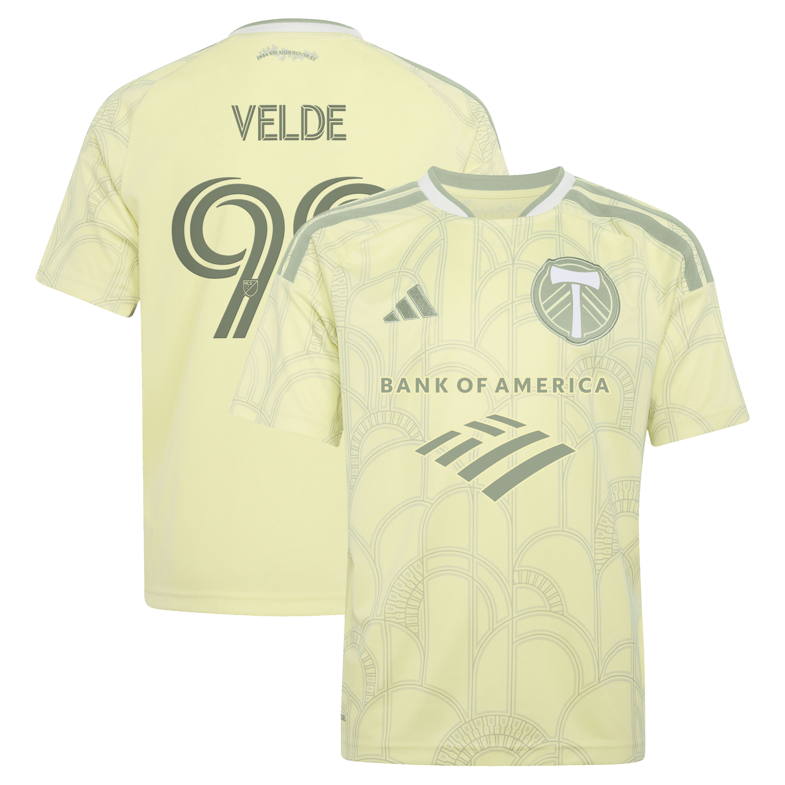 [LK] Kristoffer Velde Portland Timbers Youth 2026 Civic Stadium Kit Replica Jersey - Yellow