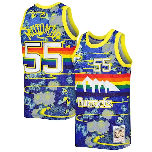 Dikembe Mutombo DEN Swingman Jersey - top-tier contemporary - Blue