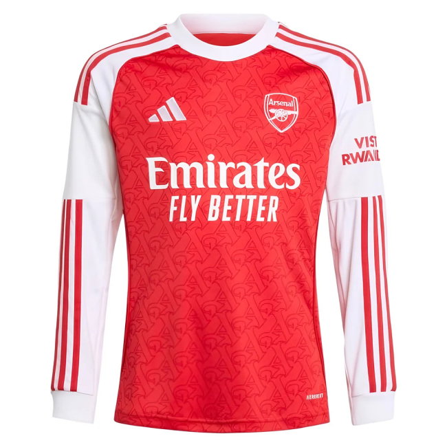 2025-2026 Arsenal Long Sleeve Home Shirt (Kids) (Mosquera 3)