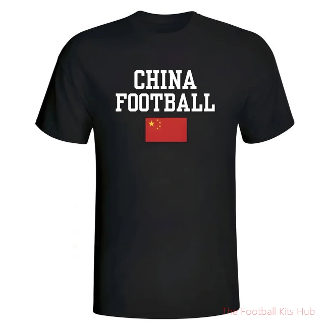 Men China Football T-Shirt - Black