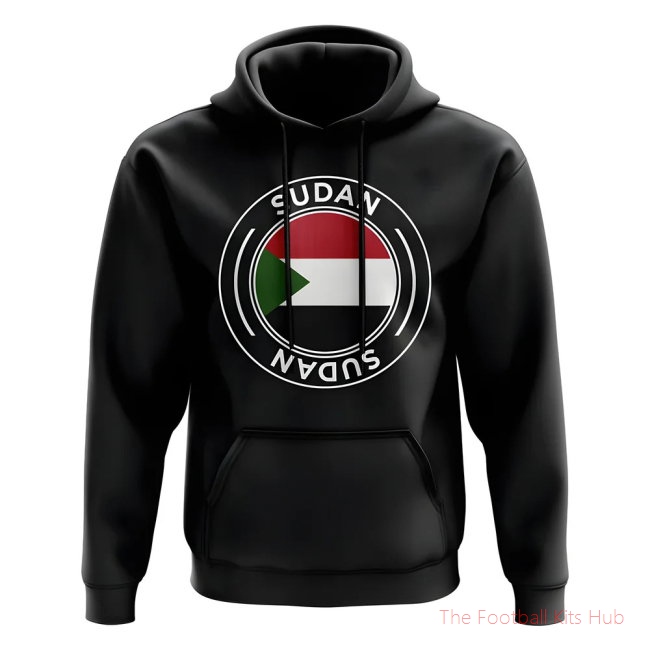 Men Sudan Football Badge Hoodie (Black)