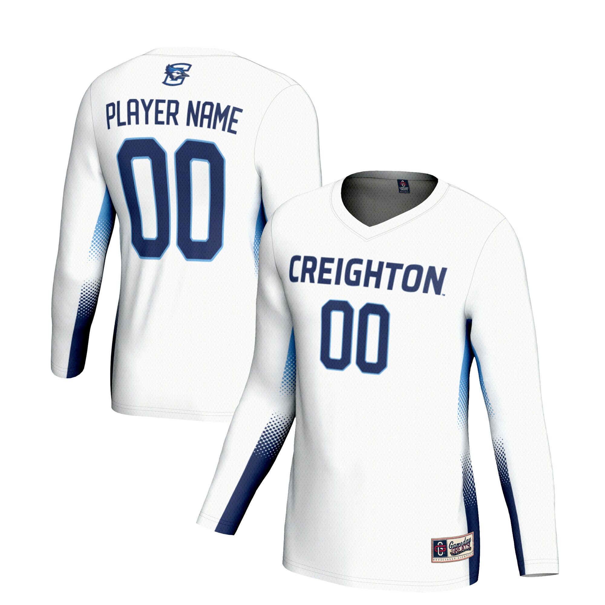 [DDG] Creighton Bluejays GameDay Greats Unisex NIL Lightweight Volleyball Jersey - White