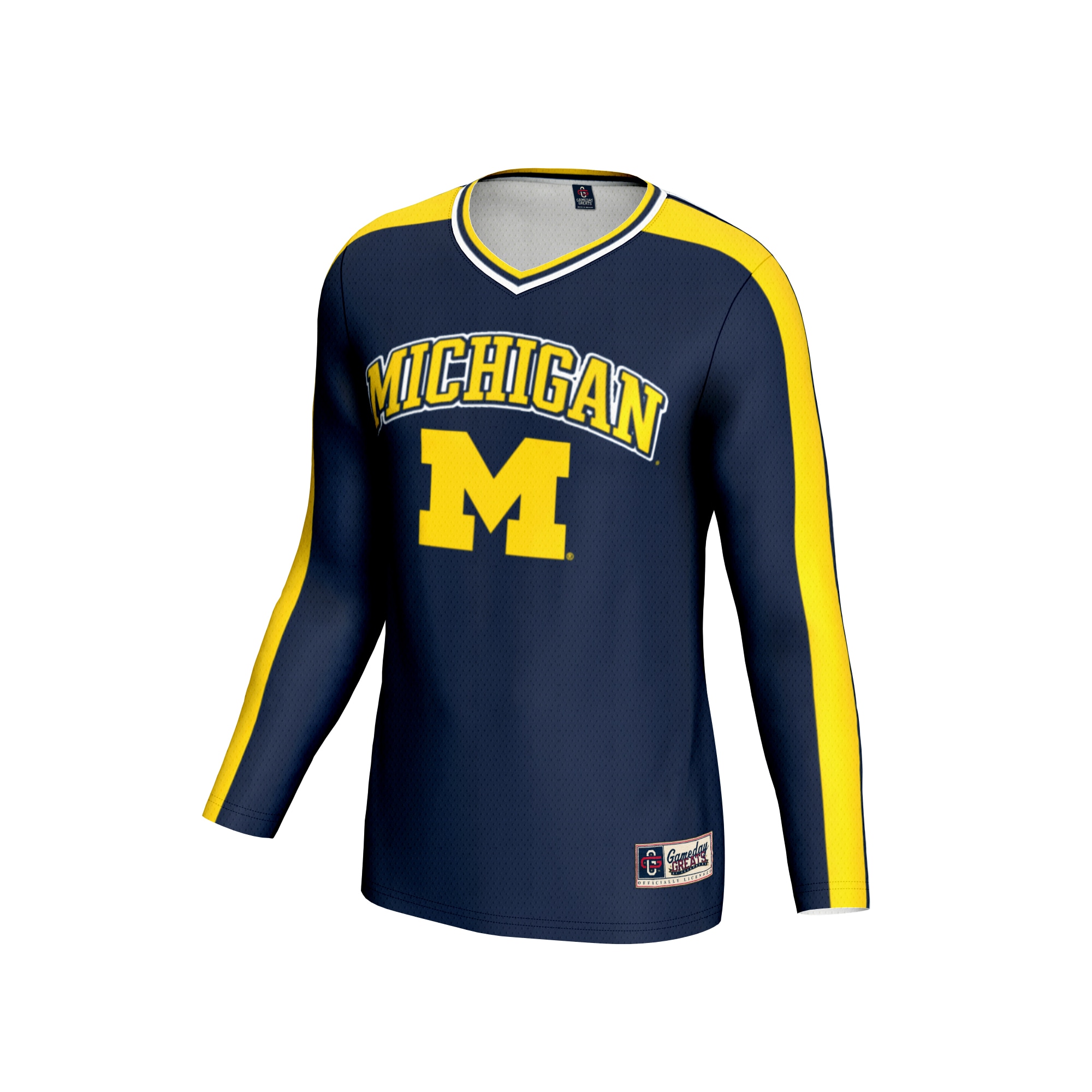 [DDG] Michigan Wolverines GameDay Greats Unisex #1 Lightweight Volleyball Fashion Jersey - Navy