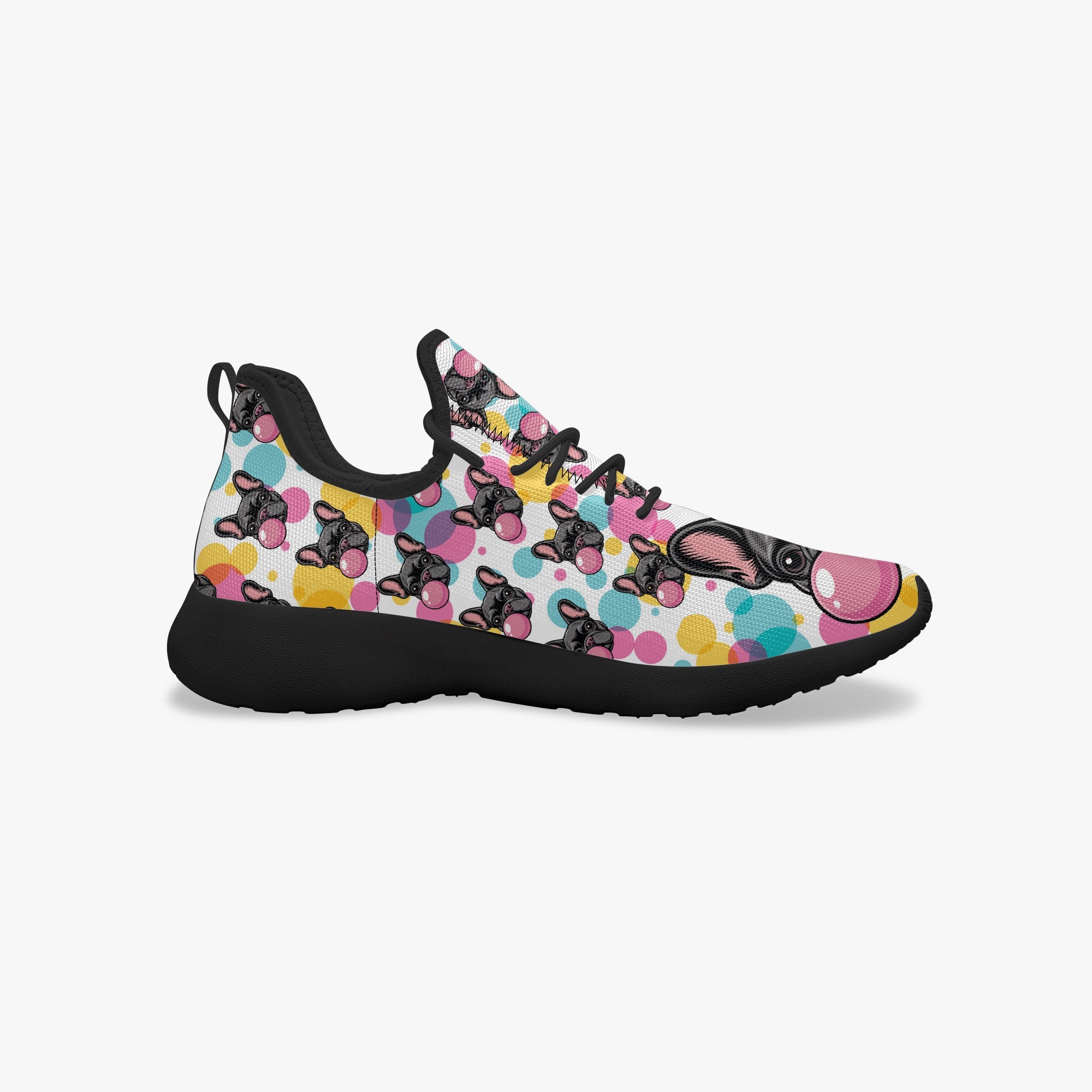 French Bulldog Lover Denim Classic Sneakers Stylish Walking Shoes