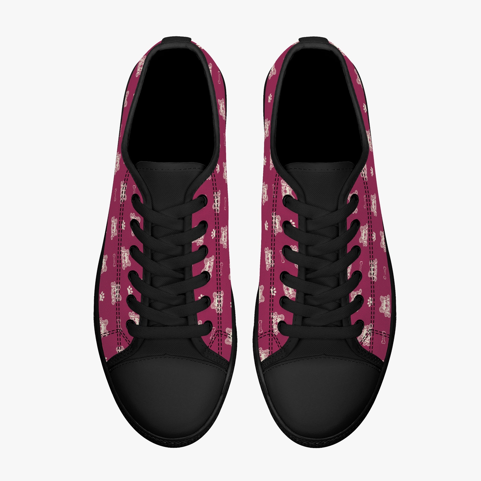 French Bulldog Sophie Classic Low Top Canvas Shoes Protective Paw Gear